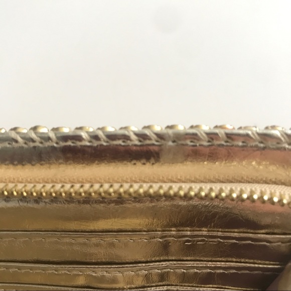 NWOT Deux Lux Pink Line Stone Clutch Wallet -Vegan - Picture 7 of 9